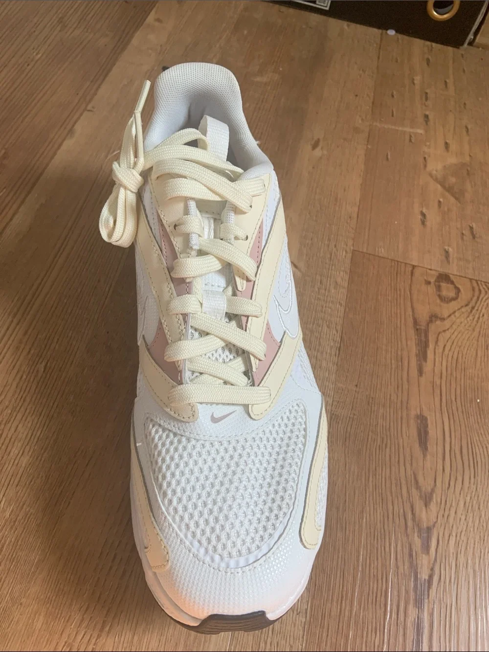 Nike Women's White, Pale Pink & Cream Athletic Sneakers